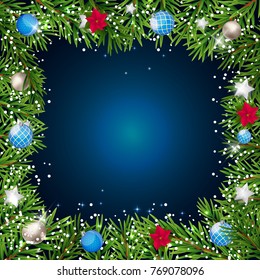 Merry Christmas and New Year Background. Vector Illustration EPS10