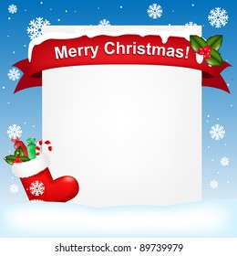 Merry Christmas And New Year Background, Vector Illustration