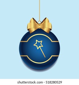 Merry Christmas and New Year Ball icon. Happy New Year design symbols