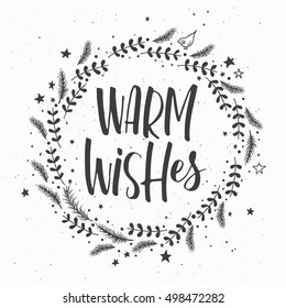 Merry Christmas. New Year Christmas calligraphy, brush lettering vector background