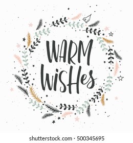 Merry Christmas. New Year Christmas calligraphy, brush lettering vector background