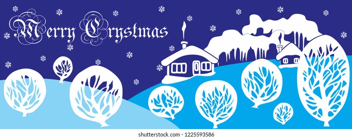 Merry Christmas and New year card