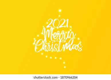 Merry Christmas and new year card lettering design and background