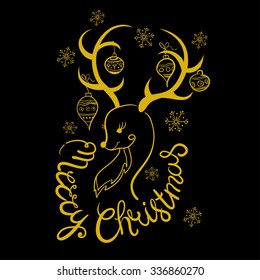 Merry Christmas and New Year Greeting card. Christmas Print ables. 