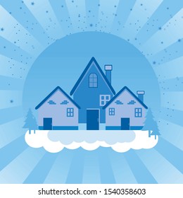 merry christmas and New Year Typographical on background Vector