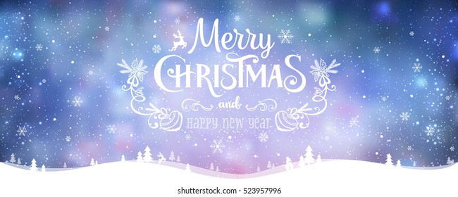 Christmas New Year Typographical On Shiny Stock Vector (Royalty Free ...
