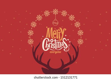 Merry Christmas and New Year vector background