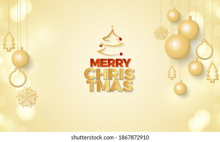 Feliz Navidad y Año Nuevo fondo de bienvenida vectorial con ornamentos y elementos para banner, volante, medios sociales, impresión, afiche, web.