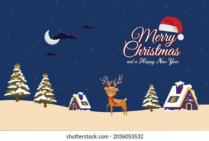 Merry Christmas and New Year Wishes Card