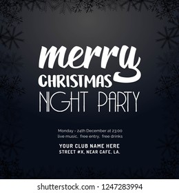 Merry Christmas Night Party background