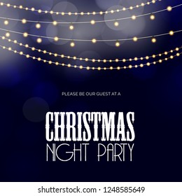 Merry Christmas Night Party background