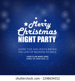Merry Christmas Night Party background