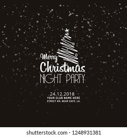 Merry Christmas Night Party background