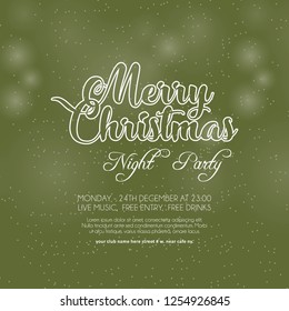 Merry Christmas Night Party Background