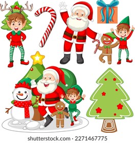 Merry Christmas Object Decoration Item Collection illustration
