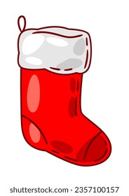 Merry Christmas object. Holiday item in cartoon style.