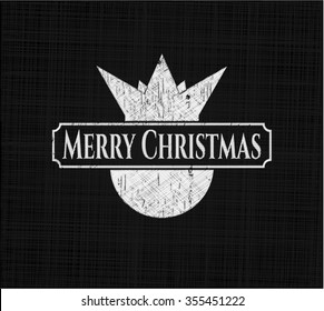 Merry Christmas on blackboard