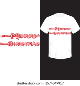 Merry Christmas on sword t-shirt design