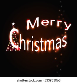 Merry Christmas orange