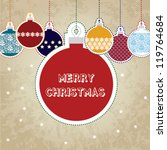 Merry Christmas Christmas Ornaments - vector background/illustration