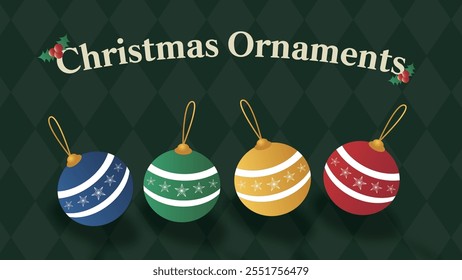 Objeto de Vector de adornos de Navidades felices