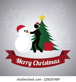 merry christmas over gradient color background
