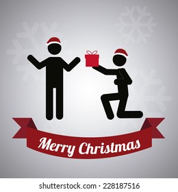 merry christmas over gradient color background