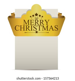 Merry Christmas over white  background  vector illustration