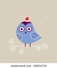merry christmas owl