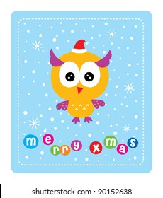 merry christmas owl