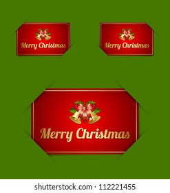 Merry Christmas paper cards inserted into another piece of paper