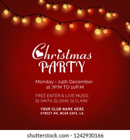 Merry Christmas Party Invitation Background