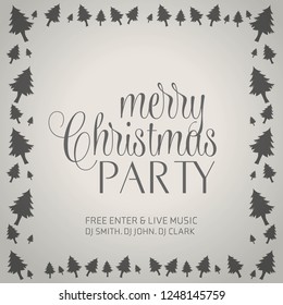 Merry Christmas Party Invitation Background