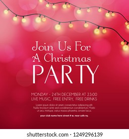 Merry Christmas Party Invitation Background