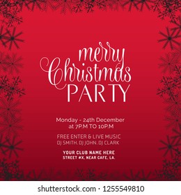 Merry Christmas Party Invitation Background Stock Vector (Royalty Free ...