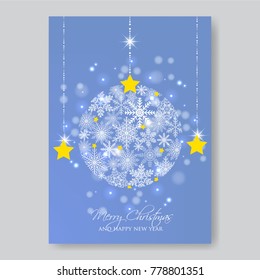 Merry Christmas Party Invitation with ball
