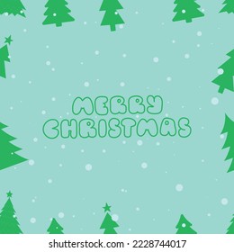 Merry Christmas pattern background with snow