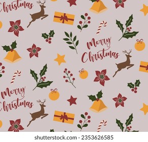 Merry christmas pattern, banner, background, texture, decoration, poster, card, vector illustration
