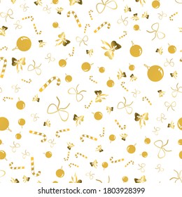 Merry christmas pattern with Christmas decorations. Vector illustration