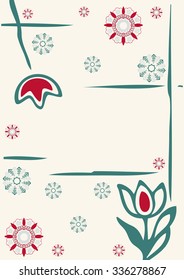 Merry Christmas pattern, Happy New Year background, greeting card, invitation for your text. Elements Christmas pattern winter background. Flowers winter and snowflakes silhouette