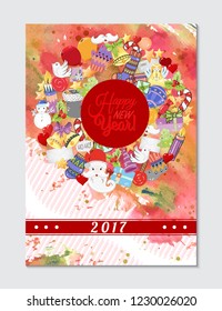 Merry christmas pattern for holiday greeting cards, print, book page, bullet journal or wrapping paper. Bells, Santa, tree, socks, candle, sweets, love hearts, angel and stars