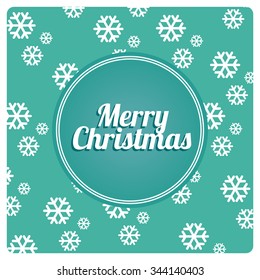 Merry Christmas pattern over color background