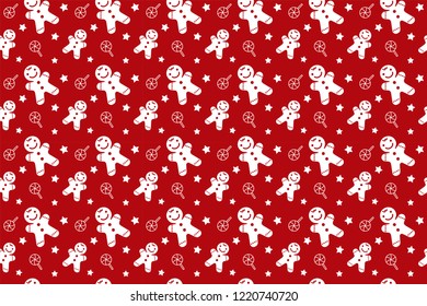 Merry Christmas pattern seamless collection. Christmas cookie background. Endless texture for gift wrap, wallpaper, web banner background, wrapping paper and Fabric patterns. 