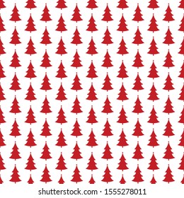 Merry Christmas pattern seamless. Red and white X-mas winter holiday background. Endless texture for gift wrap, wallpaper, web banner background, wrapping paper and fabric pattern.