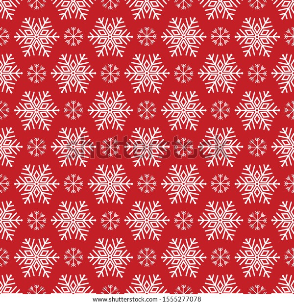 Merry Christmas Pattern Seamless Red White Stock Vector (Royalty Free ...