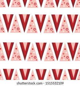 Merry christmas pattern with simple minimalist trees. Texture for greeting cards, fabric or wrapping paper designs. Holiday, new year.