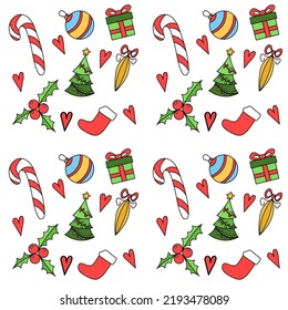 Merry Christmas pattern vector illustration 