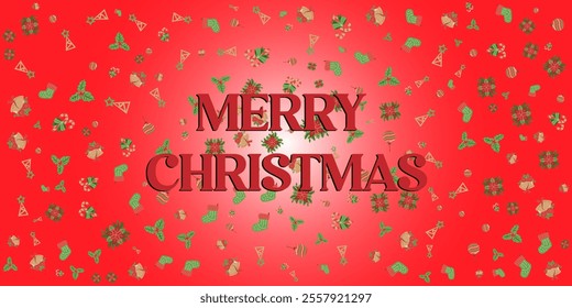 Merry Christmas Patterns Background  Design 