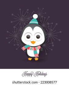 Merry christmas penguin