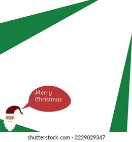 Merry christmas photo frame twibon green photo border santa xmas holiday